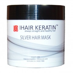 Masca de par coloranta gri/argintiu Ihair Keratin 500ml