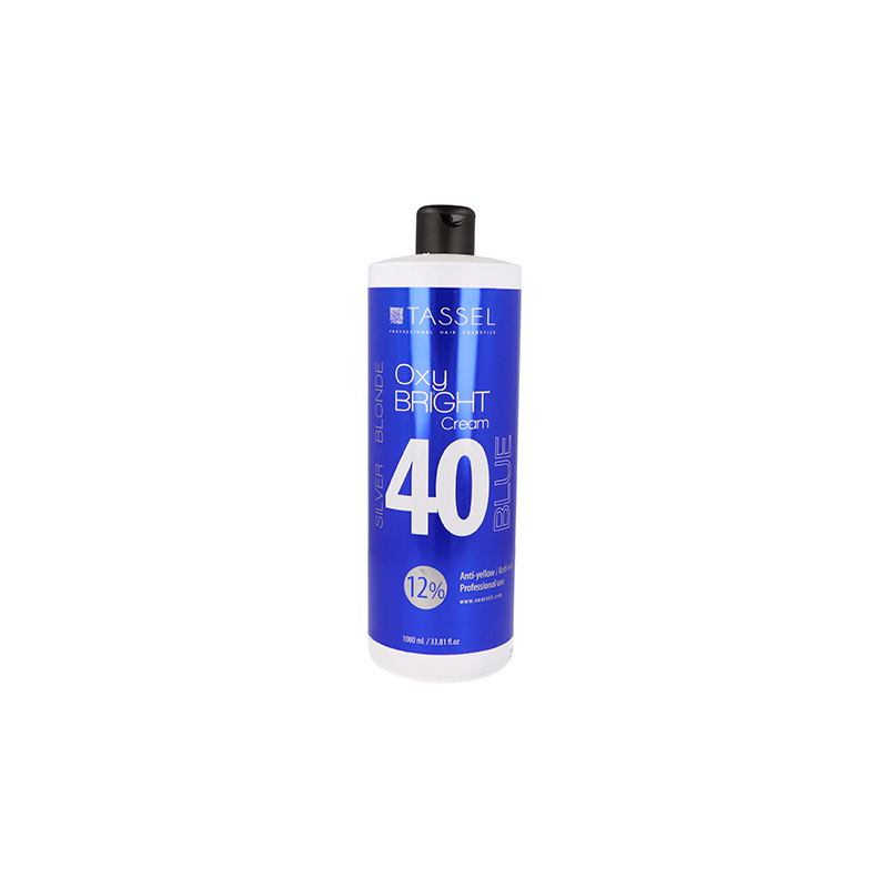 Oxidant 40V 12% Tassel Oxy Bright Blue, cremos cu pigment albastru anti-ingalbenire - 1000 ml